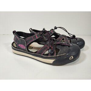 Keen Coronado Vulcanized Canvas Sandals Women's 9 Black Pink Trail Hiking Shoes